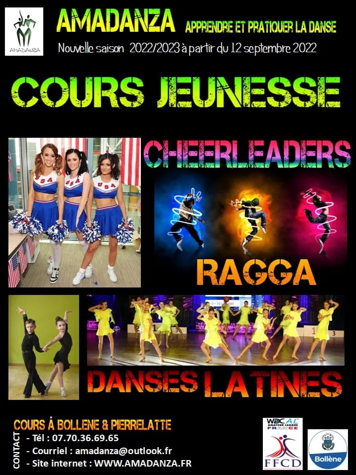 Cours de danse ; stages ; DJ animation ; compétition ; Pierrelatte ; Montélimar ; Viviers ; Bollène ; Pont saint esprit ; Donzère ; Saint paul trois chateaux ; Drôme ; Ardèche ; Gard ; Vaucluse ; Danses de société ; danses de salon ; latino ; latines ; salsa ; bachata ; kizomba ; valse ; musette ; rock.
